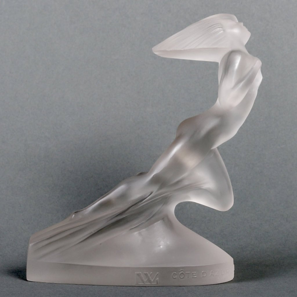 Statuette « Côte d’Azur » verre blanc de René LALIQUE | Biron Statuette "Côte d'Azur" verre blanc de René LALIQUE