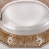 Cendrier « Alice » verre blanc patiné sépia de René LALIQUE | Biron Cendrier "Alice" verre blanc patiné sépia de René LALIQUE