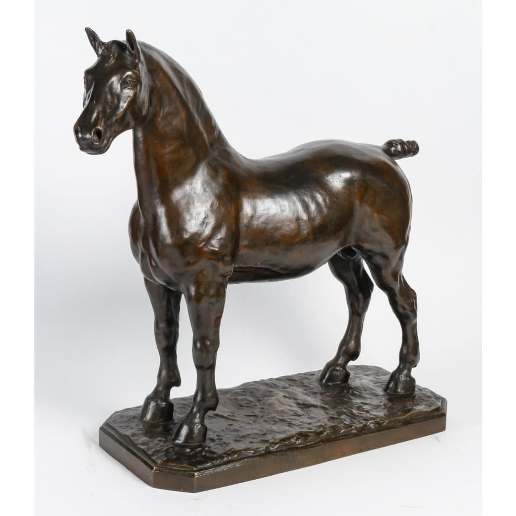 Le cheval postier, signée J. DARRAS, début XXème siècle | Biron ||||||||||