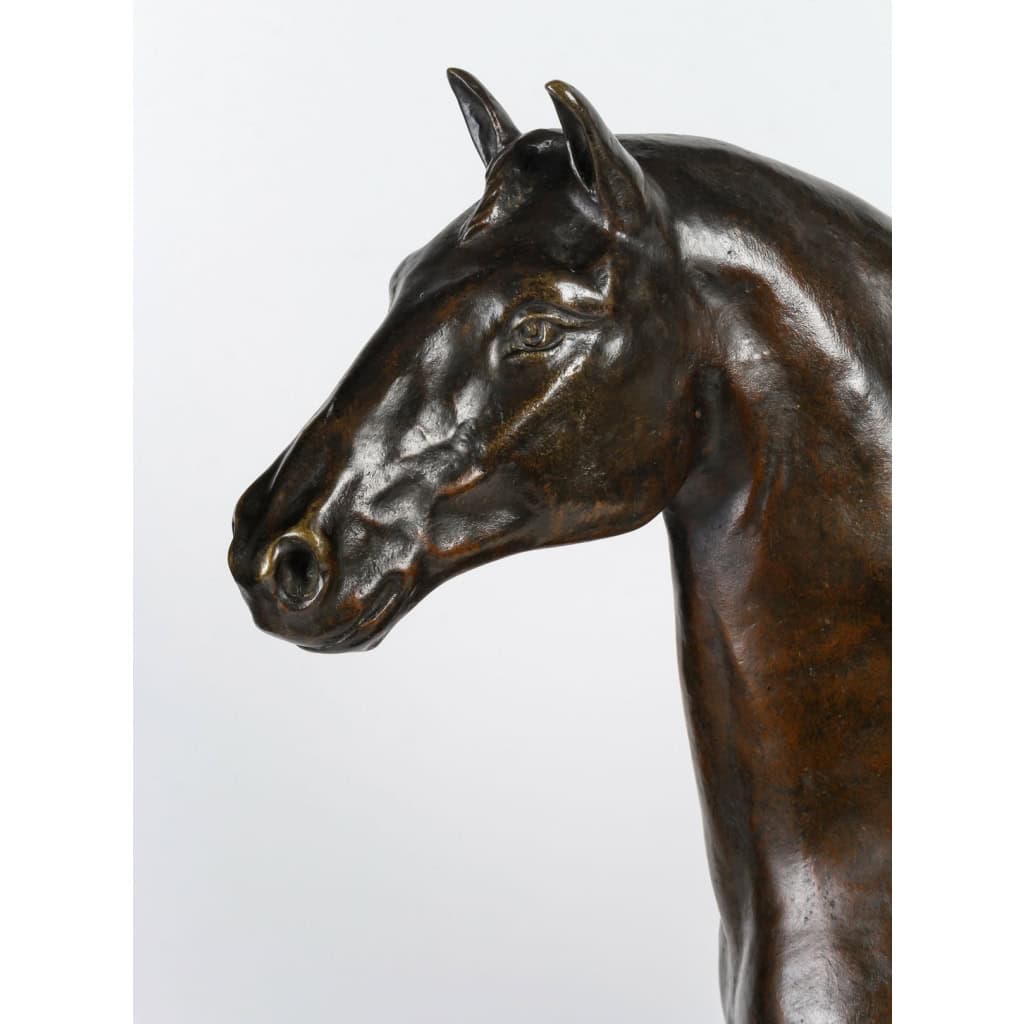 Le cheval postier, signée J. DARRAS, début XXème siècle | Biron Le cheval postier, signée J. DARRAS, début XXème siècle