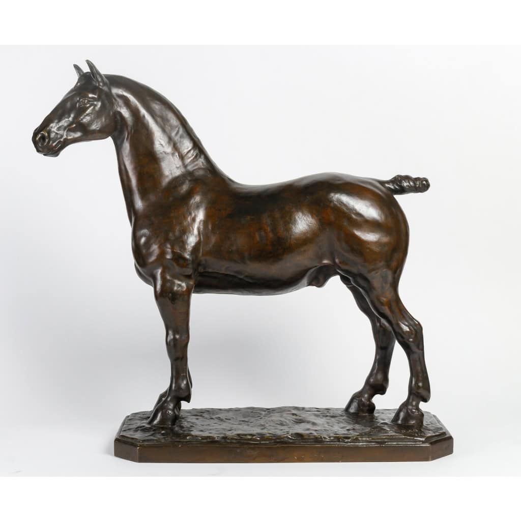 Le cheval postier, signée J. DARRAS, début XXème siècle | Biron Le cheval postier, signée J. DARRAS, début XXème siècle