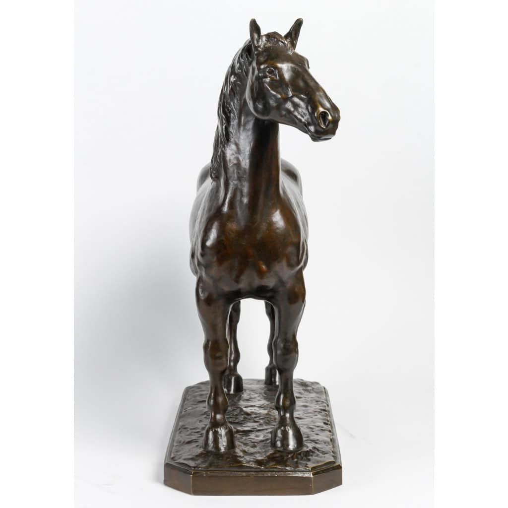 Le cheval postier, signée J. DARRAS, début XXème siècle | Biron Le cheval postier, signée J. DARRAS, début XXème siècle