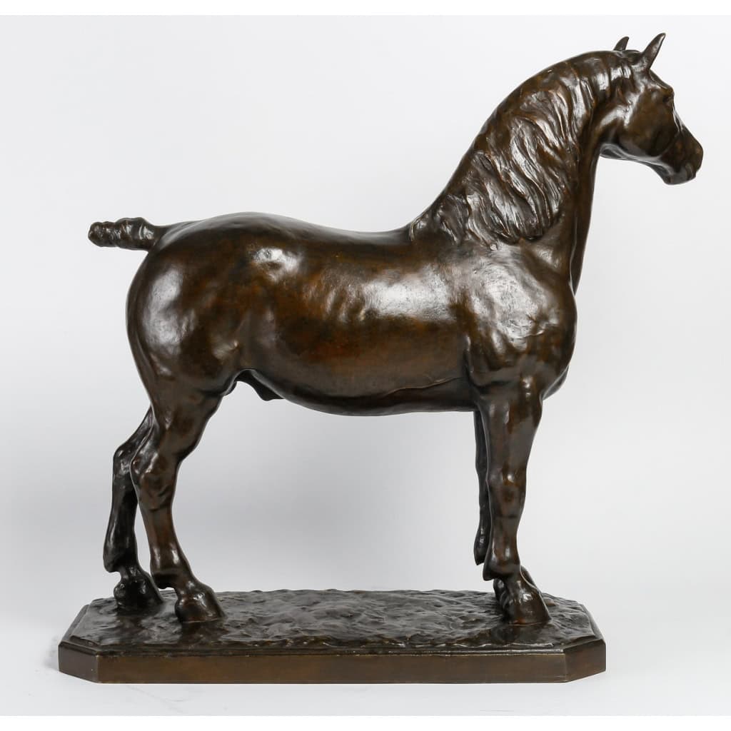 Le cheval postier, signée J. DARRAS, début XXème siècle | Biron Le cheval postier, signée J. DARRAS, début XXème siècle
