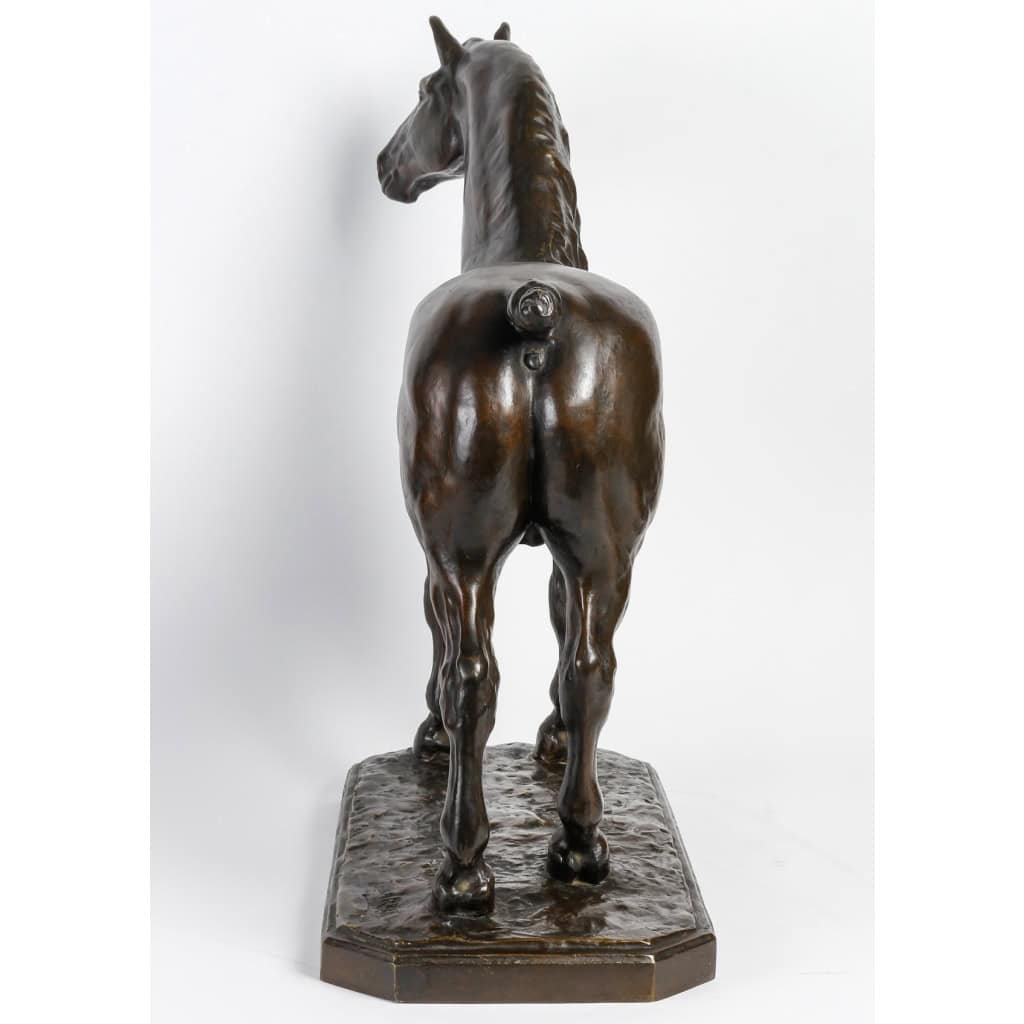 Le cheval postier, signée J. DARRAS, début XXème siècle | Biron Le cheval postier, signée J. DARRAS, début XXème siècle