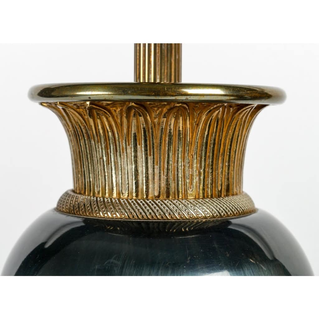 Paire De Lampes En Bronze Des Années 1960. Attribuées à La Maison Charles. | Biron Paire De Lampes En Bronze Des Années 1960. Attribuées à La Maison Charles.