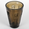 Vase « Gobelet Six Figurines » verre topaze fumé de René LALIQUE | Biron Vase "Gobelet Six Figurines" verre topaze fumé de René LALIQUE
