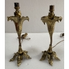 1900′ Paire De Lampes Fleurs En Bronze | Biron ||||||||||