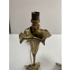 1900′ Paire De Lampes Fleurs En Bronze | Biron 1900′ Paire De Lampes Fleurs En Bronze