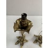 1900′ Paire De Lampes Fleurs En Bronze | Biron 1900′ Paire De Lampes Fleurs En Bronze