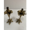 1900′ Paire De Lampes Fleurs En Bronze | Biron 1900′ Paire De Lampes Fleurs En Bronze