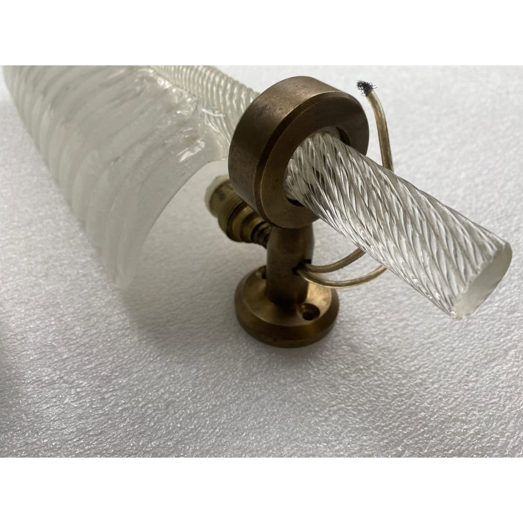 1950/70 Paire d’appliques Style BAROVIER & TOSO Ou Véronèse Pour Arbus en Cristal de Murano | Biron 1950/70 Paire d’appliques Style BAROVIER & TOSO Ou Véronèse Pour Arbus en Cristal de Murano