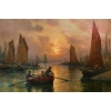 MARONIEZ GEORGES PEINTURE FRANCAISE FIN XIXème SIECLE LE RETOUR DES PECHEURS HUILE SUR TOILE SIGNEE