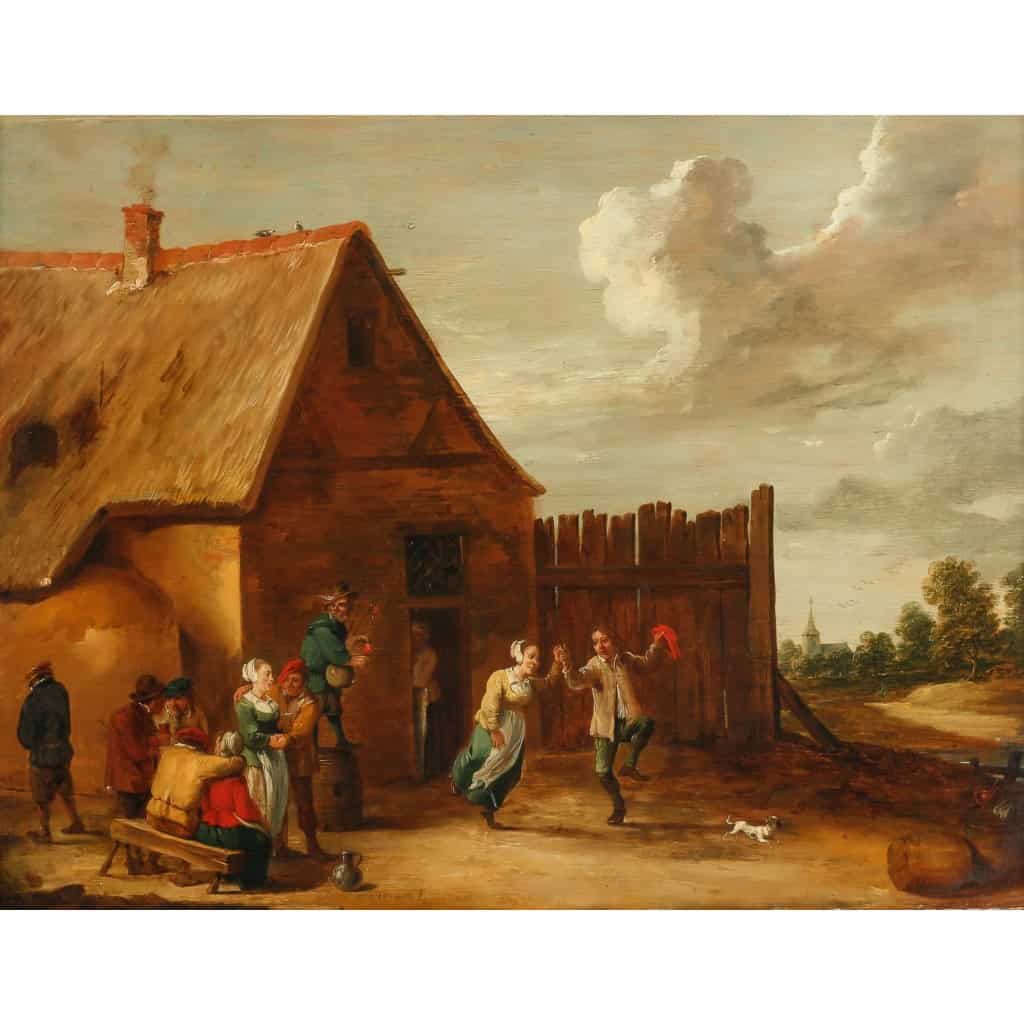 David Teniers le jeune 1610-1690. Couple dansant. | Biron ||||||||||