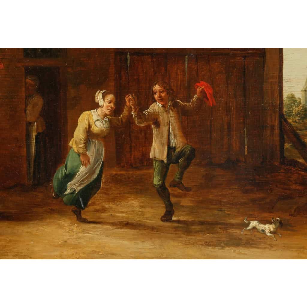 David Teniers le jeune 1610-1690. Couple dansant. | Biron David Teniers le jeune 1610-1690. Couple dansant.