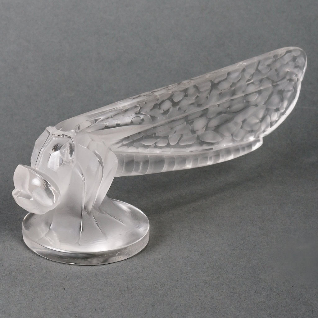 Mascotte automobile "Petite Libellule" verre blanc de René LALIQUE