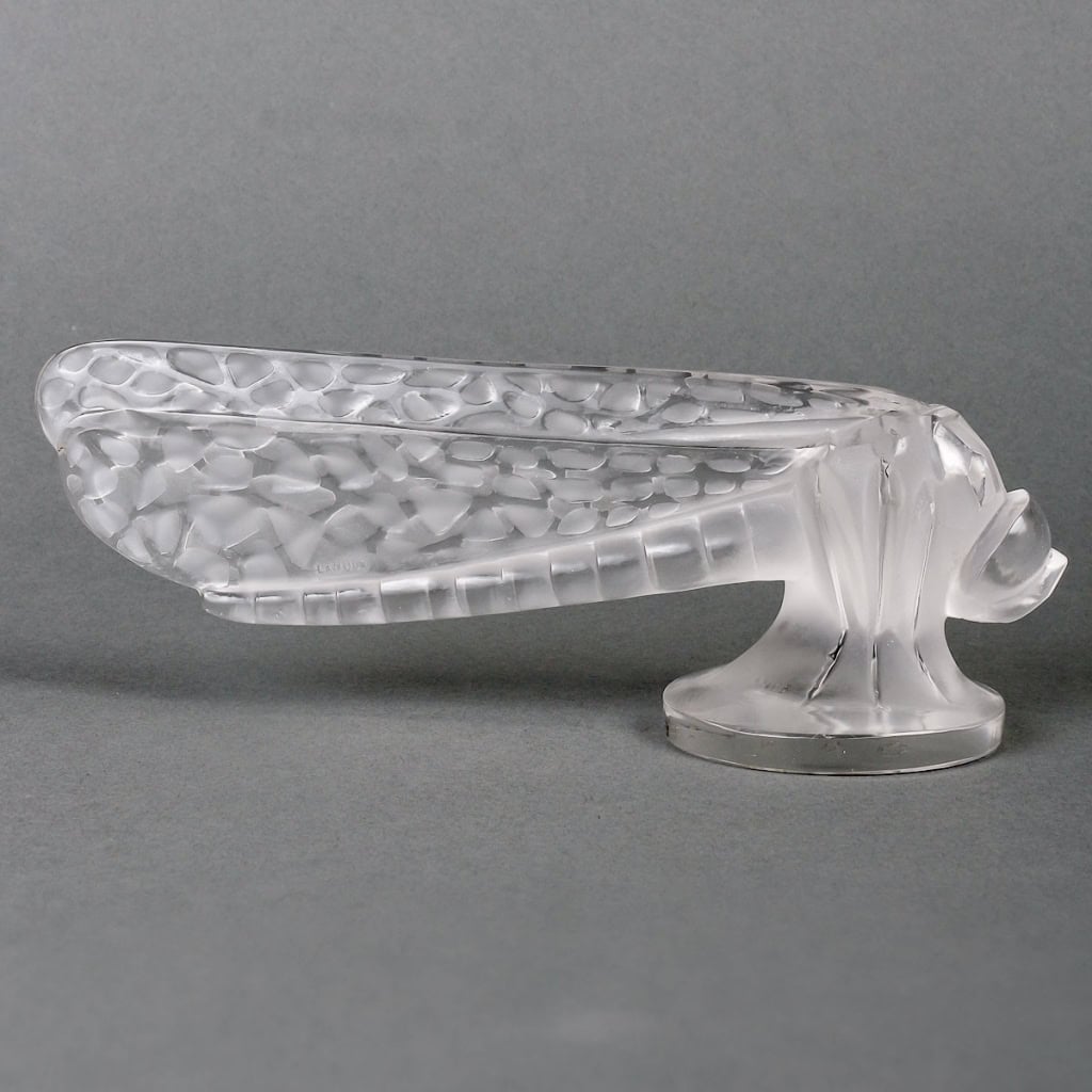 Mascotte automobile "Petite Libellule" verre blanc de René LALIQUE