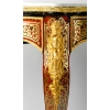 Importante Console en marqueterie dite Boulle et dessus en marbre blanc de Carrare | Biron Importante Console en marqueterie dite Boulle et dessus en marbre blanc de Carrare