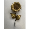 1970′ Applique Au Tournesol Laiton Patiné Signée P.MAS-ROSSI H 64 cm | Biron 1970′ Applique Au Tournesol Laiton Patiné Signée P.MAS-ROSSI H 64 cm