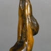 Lampe en bronze patiné représentant une femme retenant une tulipe en pâte de verre. Époque Art Nouveau vers 1900. Signée Firmin Bate | Biron Lampe en bronze patiné représentant une femme retenant une tulipe en pâte de verre. Époque Art Nouveau vers 1900. Signée Firmin Bate