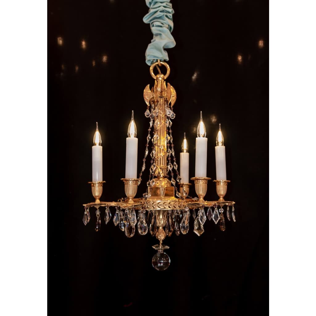 Lustre en bronze ciselé et doré de style Révolutionnaire XIXème siècle | Biron MLD Antiquités|MLD Antiquités|MLD Antiquités|MLD Antiquités|MLD Antiquités|MLD Antiquités|MLD Antiquités|MLD Antiquités|MLD Antiquités|MLD Antiquités||