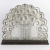Fronton « Panier de Fleurs » verre blanc miroité de René LALIQUE | Biron ||||||||||