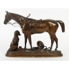 Cheval en bronze signé Lenordez. Retour de la chasse | Biron Cheval en bronze signé Lenordez. Retour de la chasse