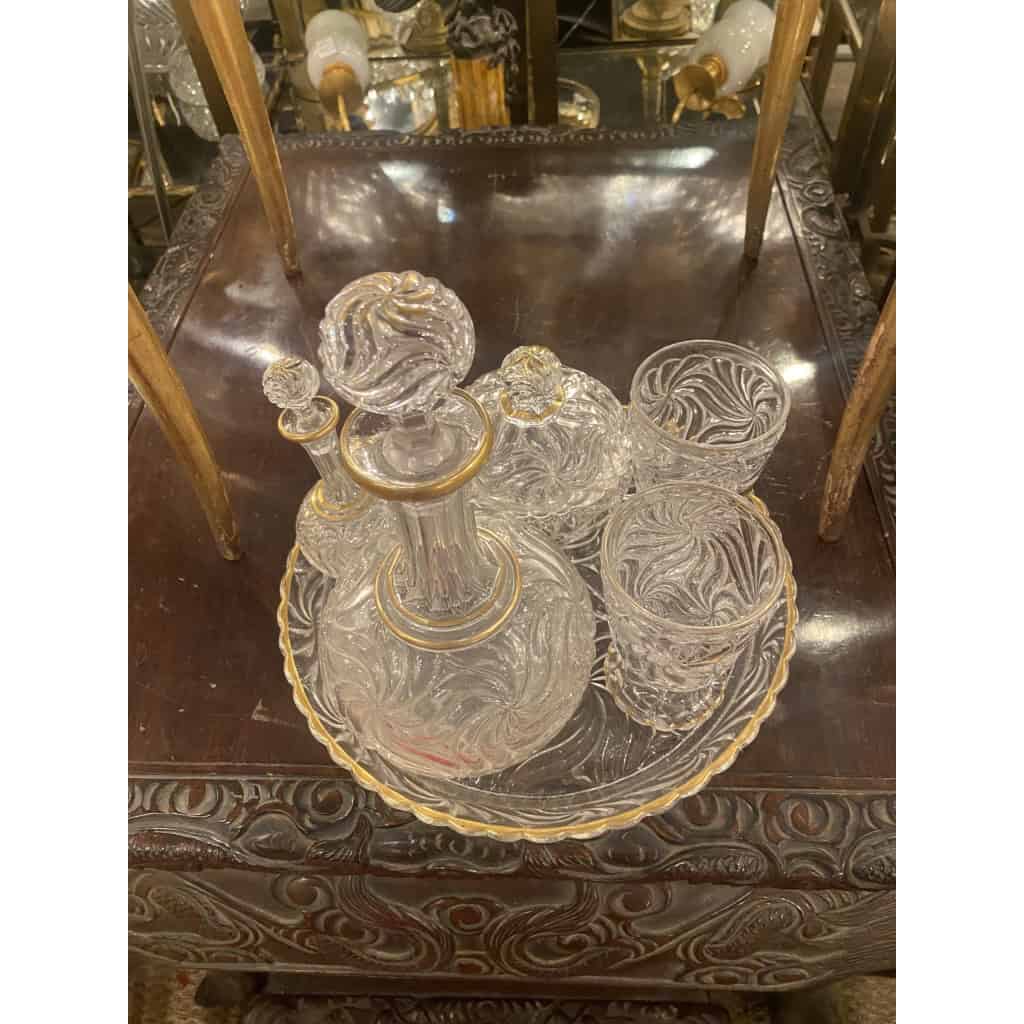 1900′ Service De Nuit Baccarat Signé 6 Piéces Avec Dorure 2