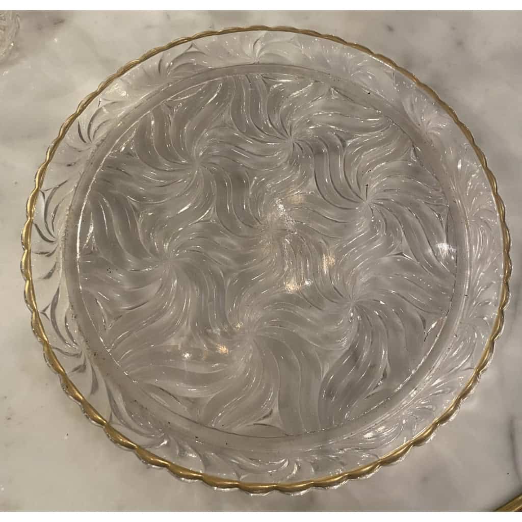 1900′ Service De Nuit Baccarat Signé 6 Piéces Avec Dorure 7