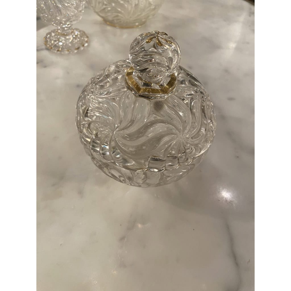1900′ Service De Nuit Baccarat Signé 6 Piéces Avec Dorure 8