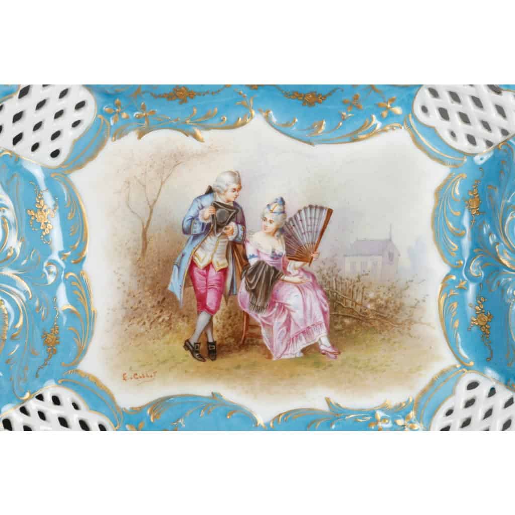 2 plats XIXème, style Sèvres