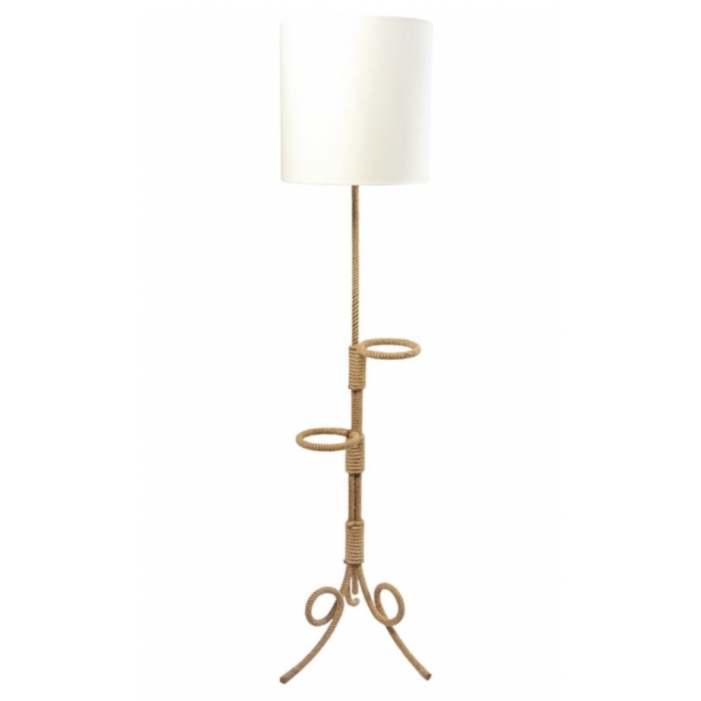 1950 Lampadaire en corde par Adrien Audoux & Frida Minet | Biron |||||