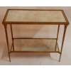 1950/70′ Table d’Appoint en Bronze Doré Décor Palmier Maison Charles | Biron |||||||||