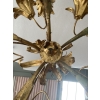 1970′ Lustre Aux Liserons Fer Doré 5 Bras | Biron 1970′ Lustre Aux Liserons Fer Doré 5 Bras