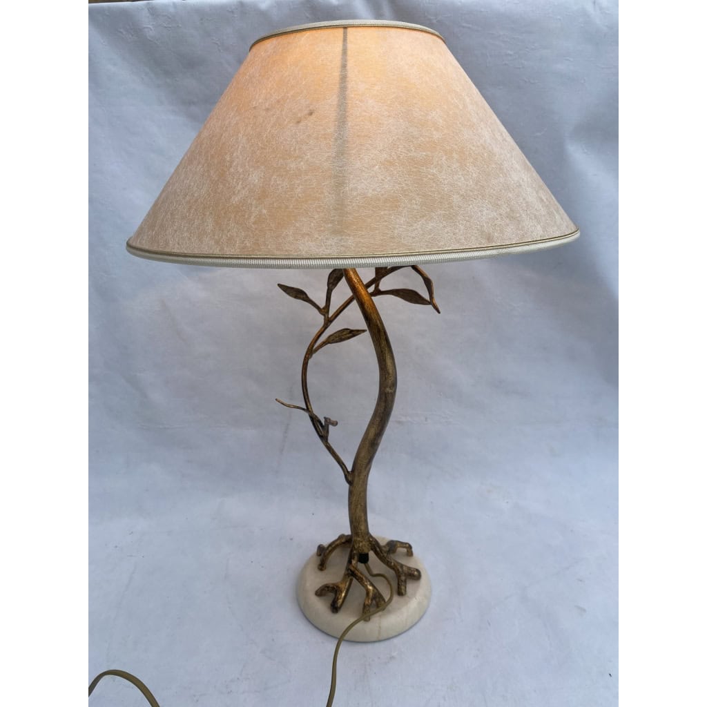 1970/80′ Lampe Decor Vegetal En Metal Doré Signée Banci | Biron |||||||||||