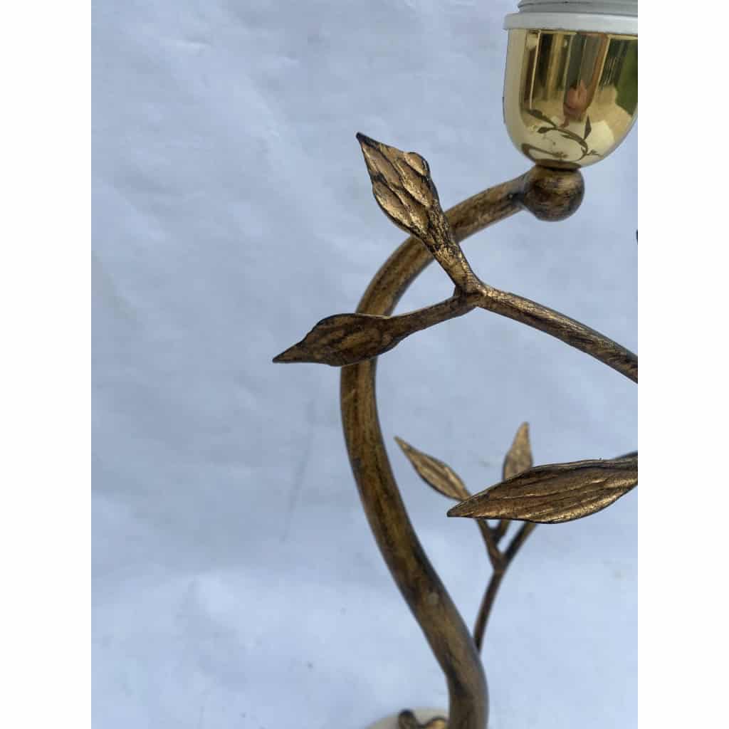1970/80′ Lampe Decor Vegetal En Metal Doré Signée Banci | Biron 1970/80′ Lampe Decor Vegetal En Metal Doré Signée Banci