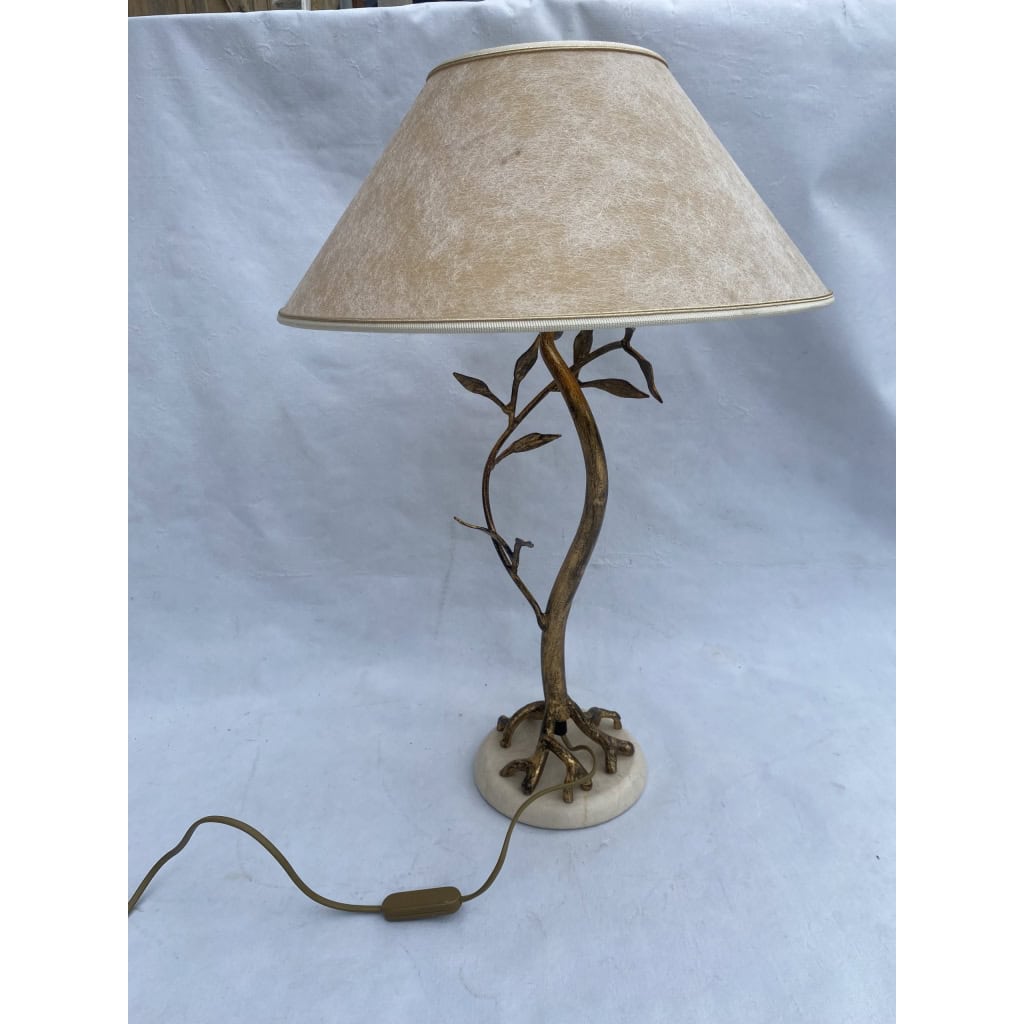 1970/80′ Lampe Decor Vegetal En Metal Doré Signée Banci | Biron 1970/80′ Lampe Decor Vegetal En Metal Doré Signée Banci