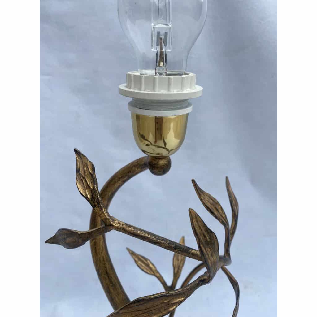1970/80′ Lampe Decor Vegetal En Metal Doré Signée Banci | Biron 1970/80′ Lampe Decor Vegetal En Metal Doré Signée Banci