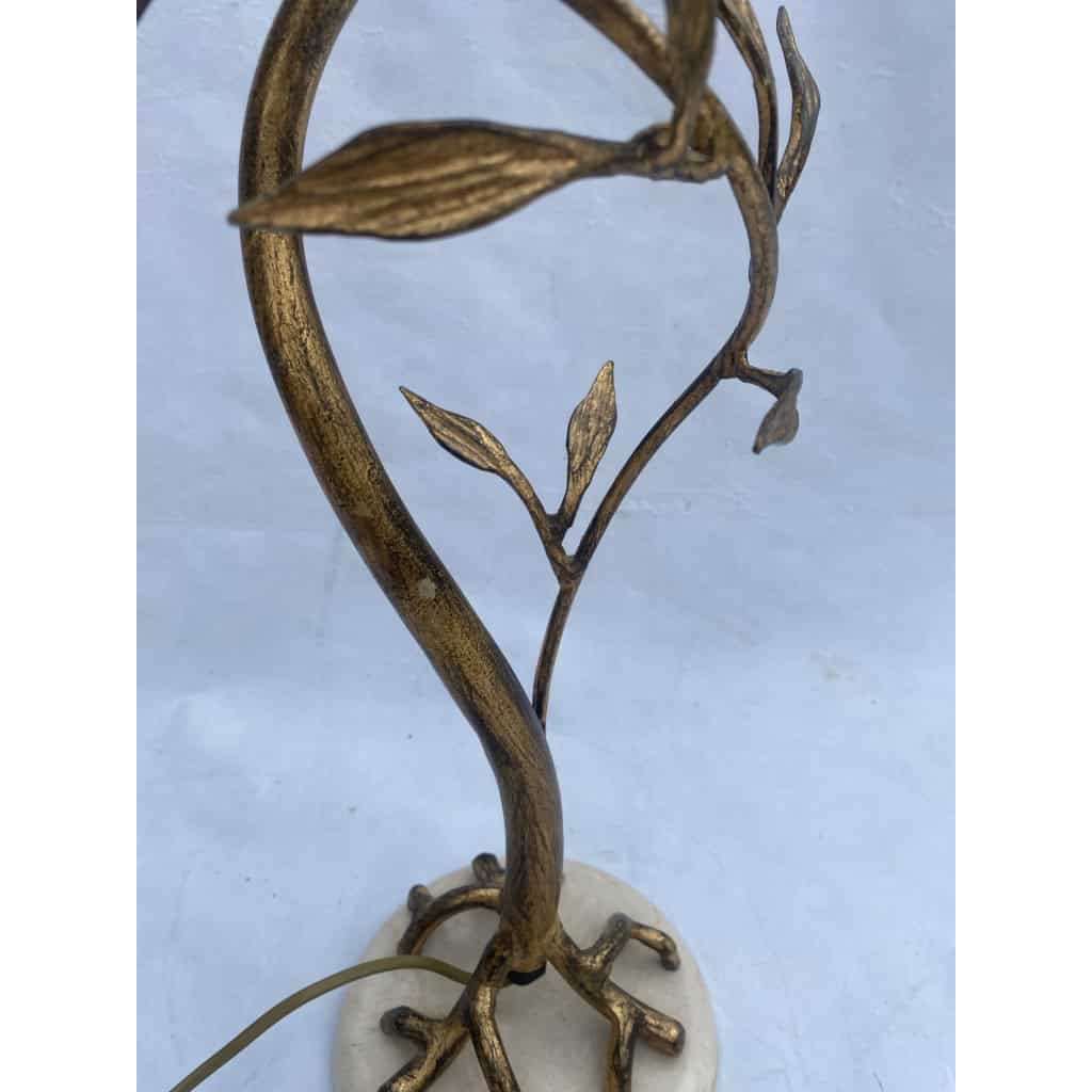 1970/80′ Lampe Decor Vegetal En Metal Doré Signée Banci | Biron 1970/80′ Lampe Decor Vegetal En Metal Doré Signée Banci