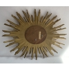 1970′ Miroir Soleil Ovale, Résine Dorée | Biron 1970′ Miroir Soleil Ovale, Résine Dorée