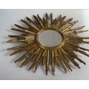 1970′ Miroir Soleil Ovale, Résine Dorée | Biron 1970′ Miroir Soleil Ovale, Résine Dorée