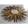 1970′ Miroir Soleil Ovale, Résine Dorée | Biron 1970′ Miroir Soleil Ovale, Résine Dorée