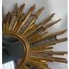 1970′ Miroir Soleil Ovale, Résine Dorée | Biron 1970′ Miroir Soleil Ovale, Résine Dorée