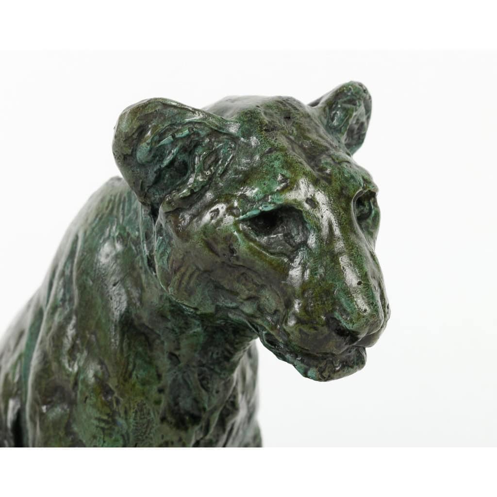 Lionceau assis signé R. Godehaux, XXème siècle | Biron Lionceau assis signé R. Godehaux, XXème siècle