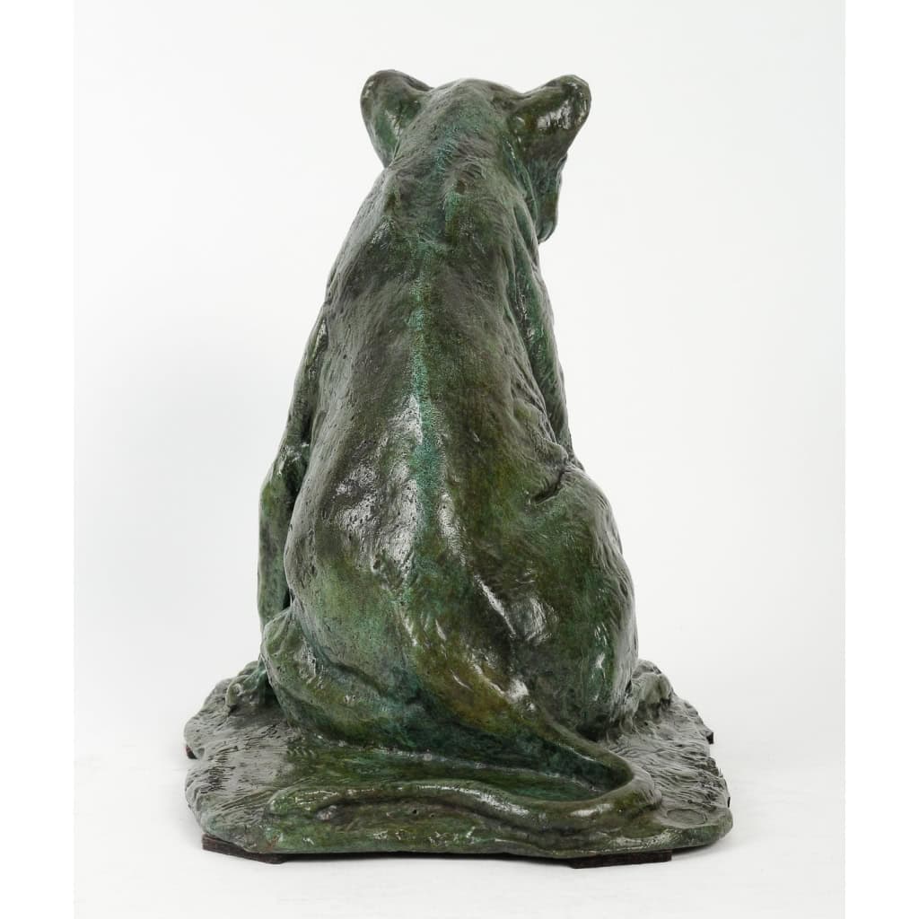 Lionceau assis signé R. Godehaux, XXème siècle | Biron Lionceau assis signé R. Godehaux, XXème siècle