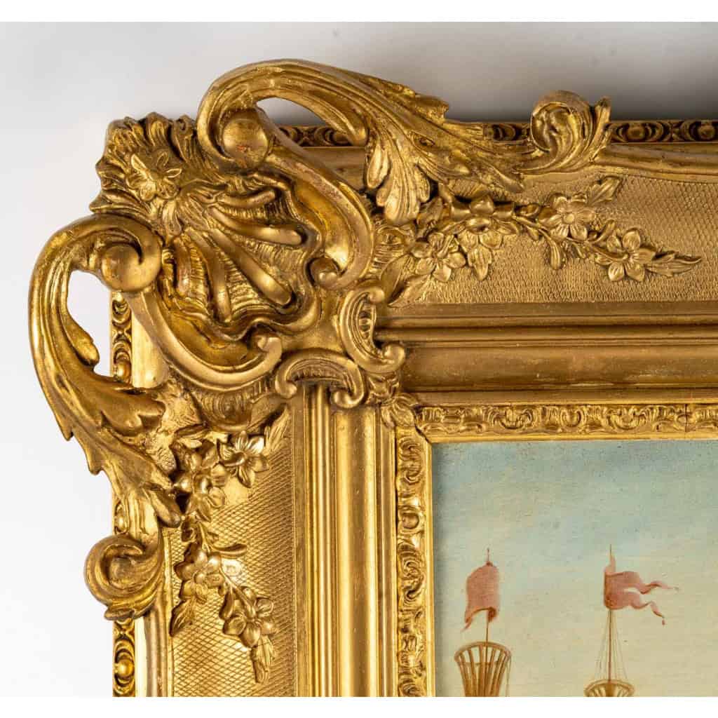 Claude Gellée dit Le Lorrain (d’après) Le débarquement de Cléopâtre école Française du XIXeme siècle | Biron Claude Gellée dit Le Lorrain (d’après) Le débarquement de Cléopâtre école Française du XIXeme siècle
