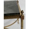 1950/70 Table Basse Ou Bout De Canapé Bronze Doré Maison Jansen Ou Maison Charles Ou Maison Bagués Plateau Marbre Vert De Mer Avec Entretoise 12