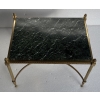1950/70 Table Basse Ou Bout De Canapé Bronze Doré Maison Jansen Ou Maison Charles Ou Maison Bagués Plateau Marbre Vert De Mer Avec Entretoise 17