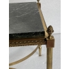 1950/70 Table Basse Ou Bout De Canapé Bronze Doré Maison Jansen Ou Maison Charles Ou Maison Bagués Plateau Marbre Vert De Mer Avec Entretoise 19