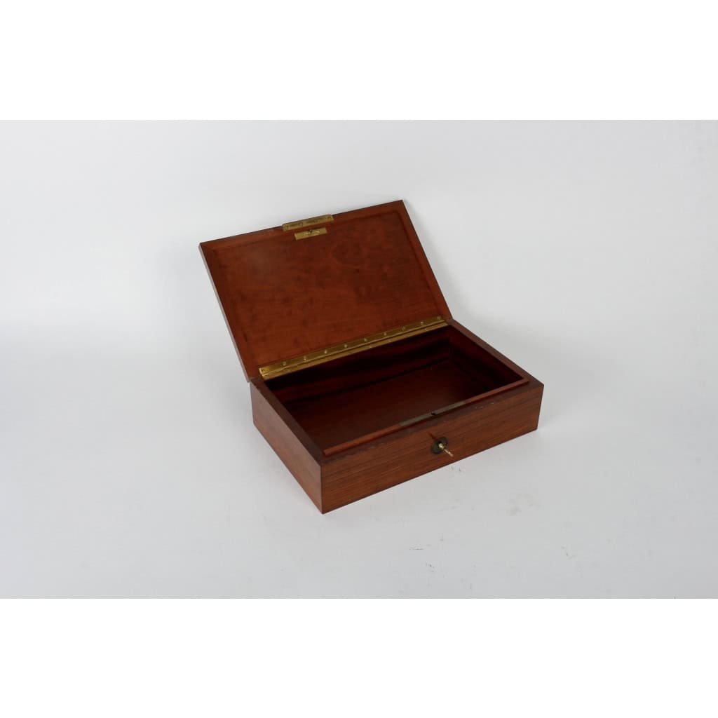 Coffret Boîte « Monnaie du Pape » verre blanc patiné sépia et bois de René LALIQUE | Biron Coffret Boîte "Monnaie du Pape" verre blanc patiné sépia et bois de René LALIQUE