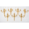 Suite de sept appliques de style Louis XVI. | Biron |||||||